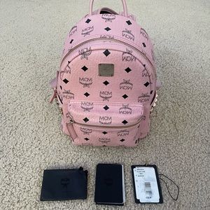 MCM Small Pink Backpack With Tags